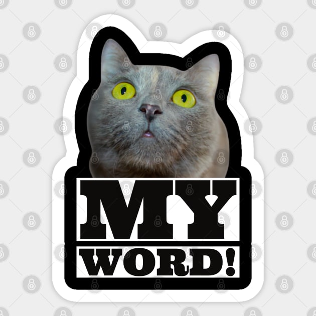 My Word! funny cat Sticker by Emy wise